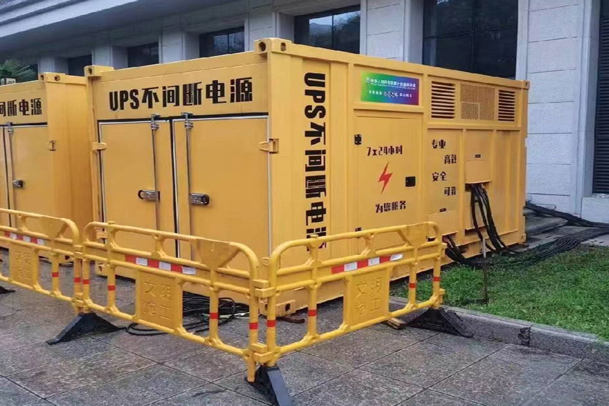 缙云发电机租赁施工现场